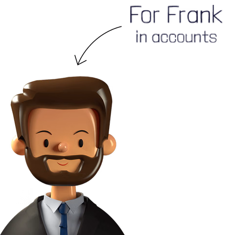 For Frank in accounts